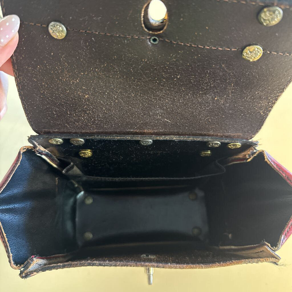 Vintage Marcolino John Romain Red Leather Small Purse