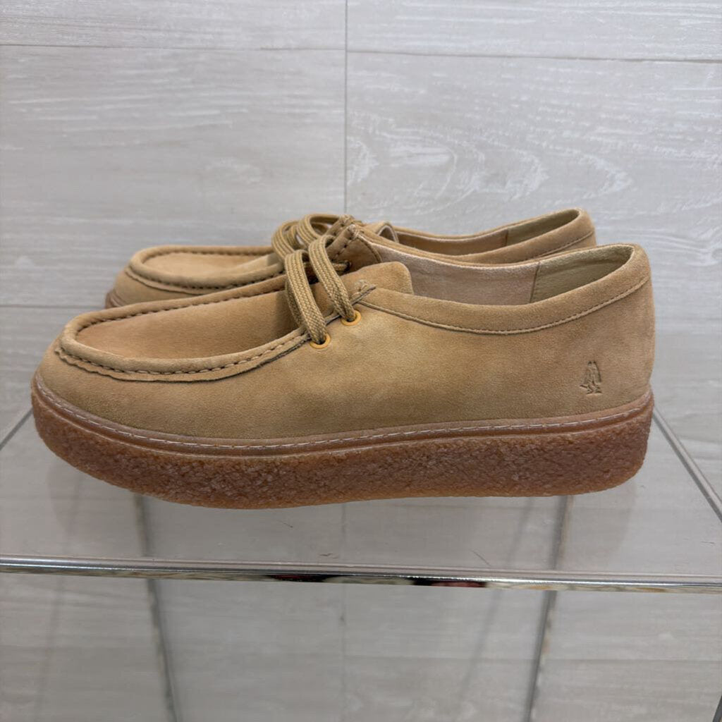 Hush Puppies Beige Suede Bridget Platform Shoes 11