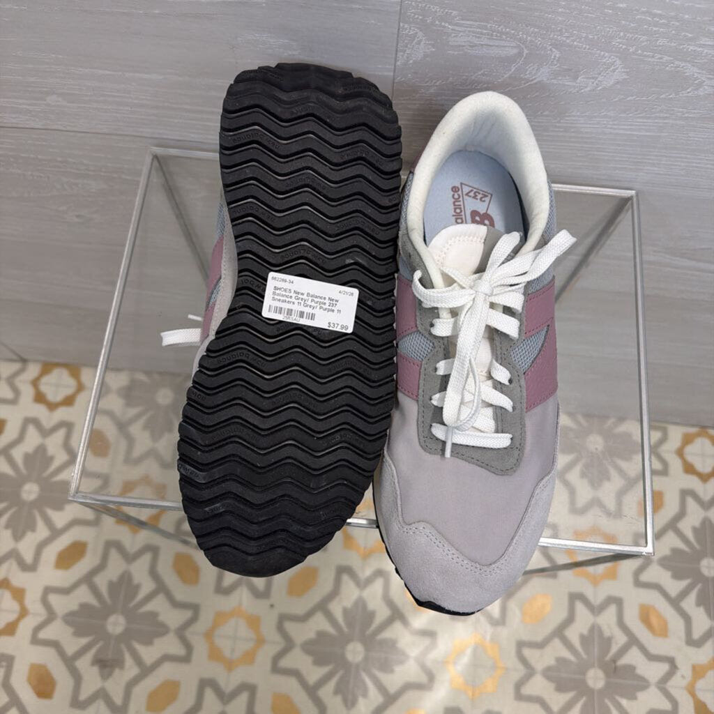 New Balance Grey/ Purple 237 Sneakers 11