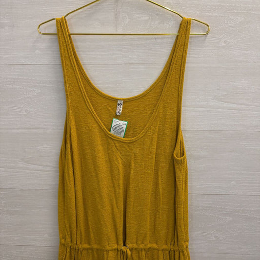 Intimately Free People Yellow Tie Waist Jumpsuit Small