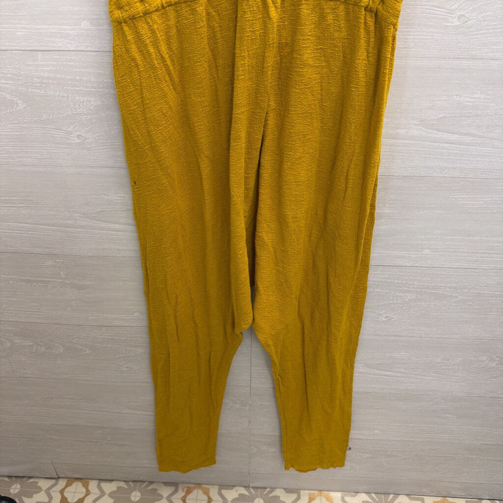 Intimately Free People Yellow Tie Waist Jumpsuit Small