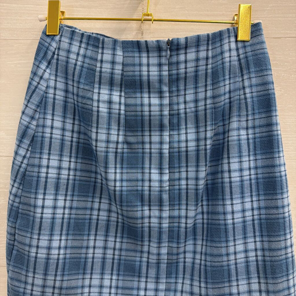Brandy Melville Blue Plaid Mini Skirt Extra Small