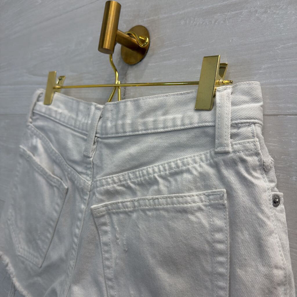 We The Free White Distressed Cut Off Shorts 26