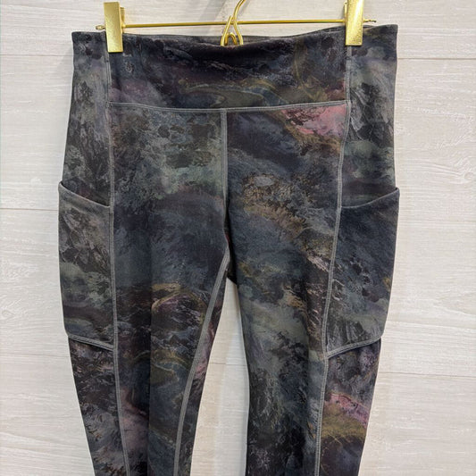 Lululemon Grey/ Multi Print Cropped Leggings 6