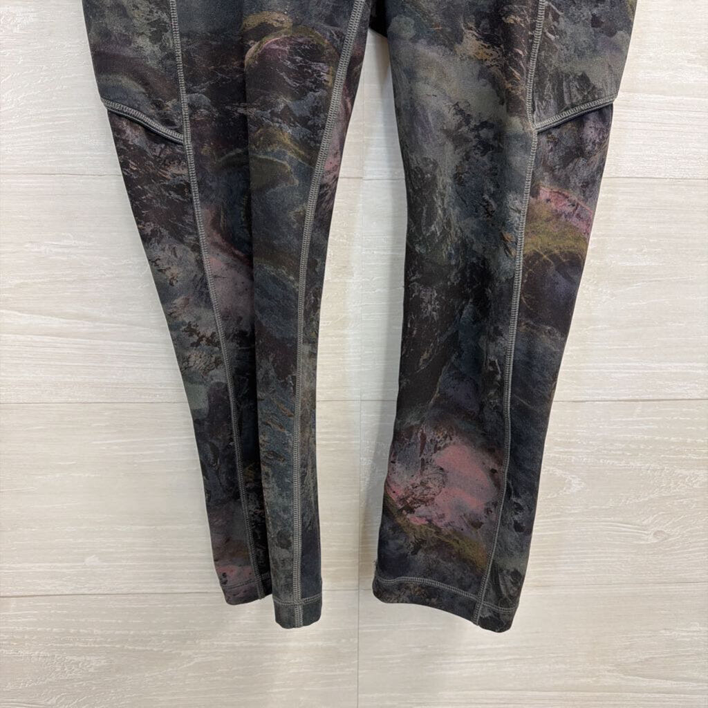 Lululemon Grey/ Multi Print Cropped Leggings 6