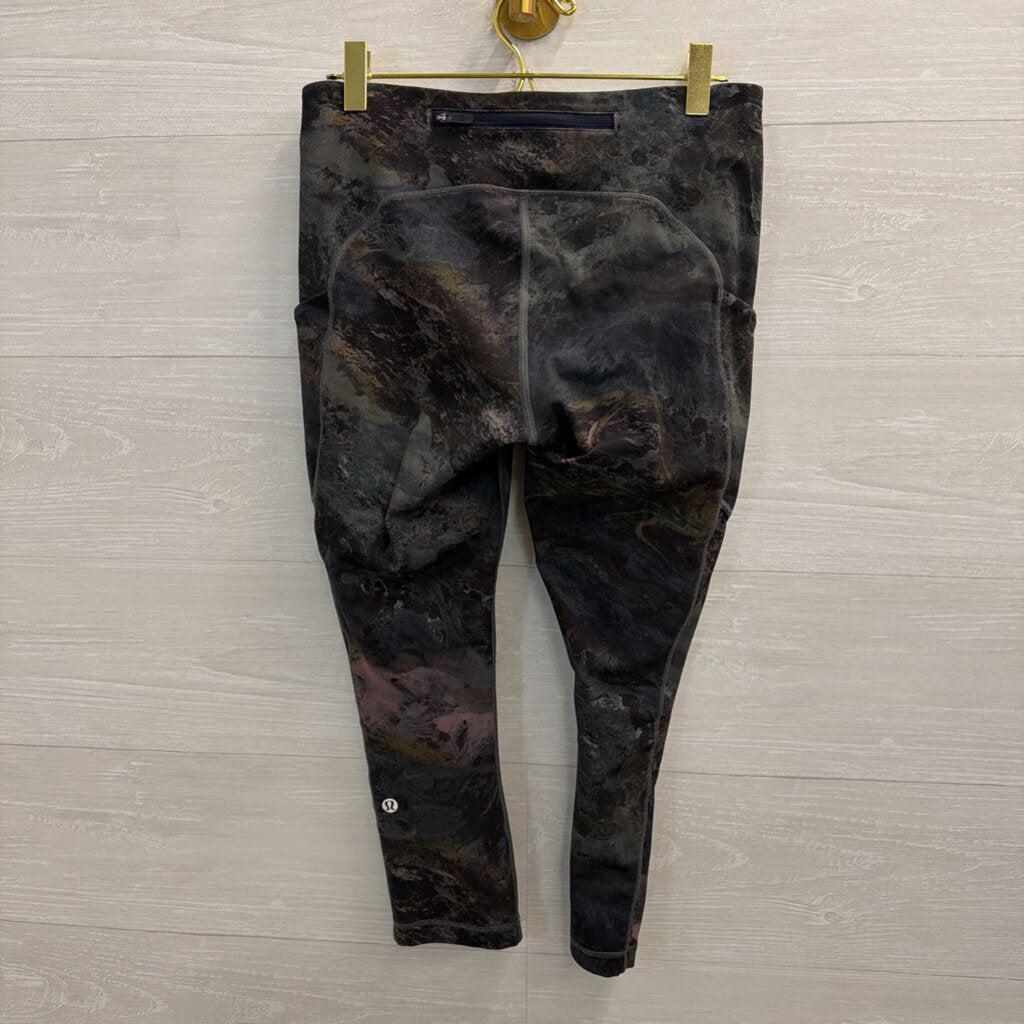 Lululemon Grey/ Multi Print Cropped Leggings 6