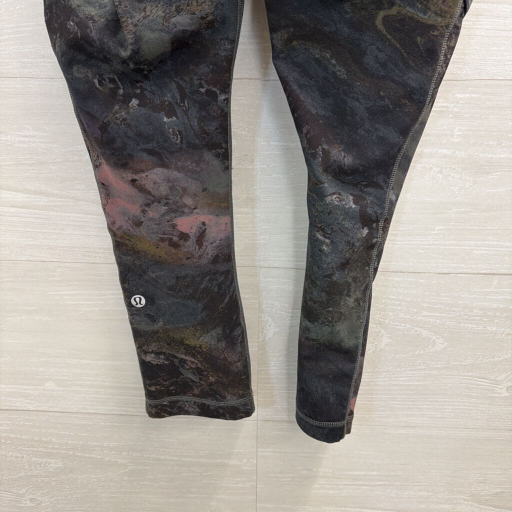 Lululemon Grey/ Multi Print Cropped Leggings 6