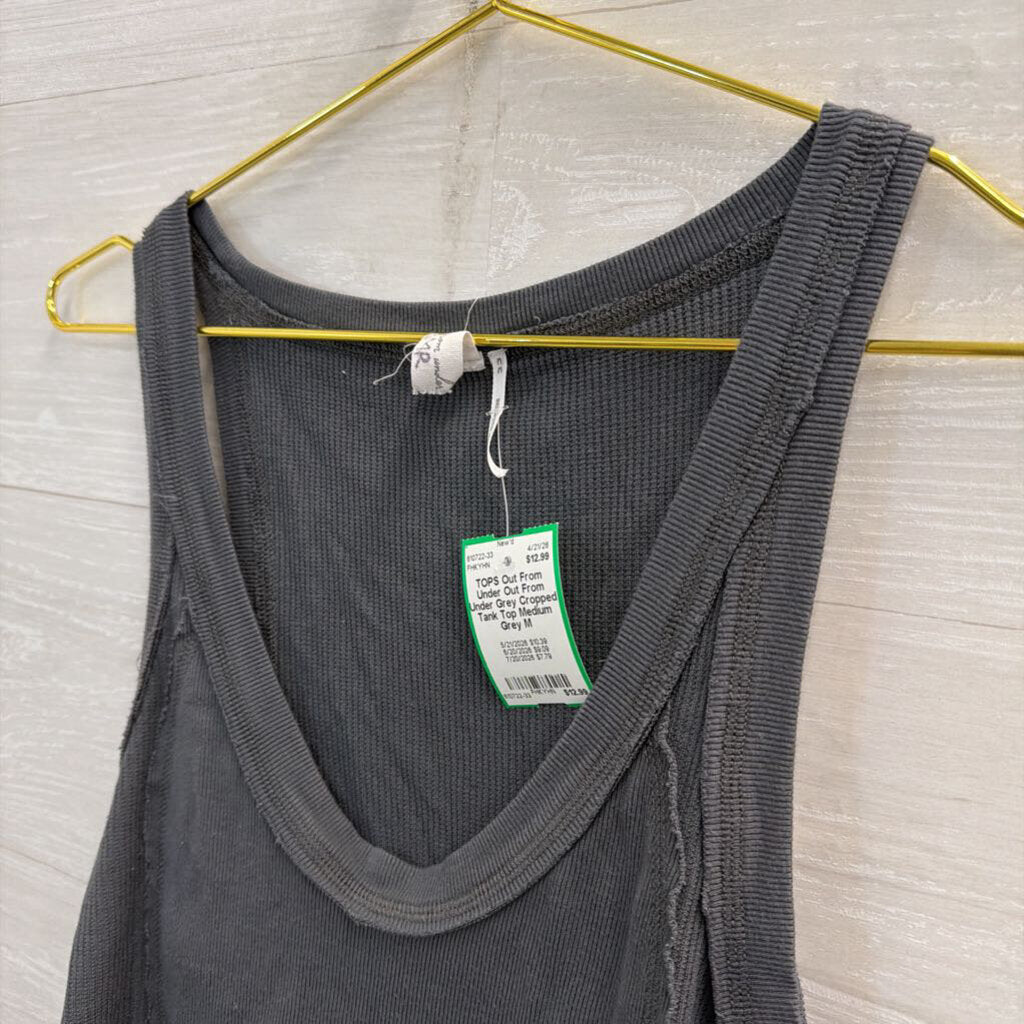 Out From Under Grey Cropped Tank Top Medium