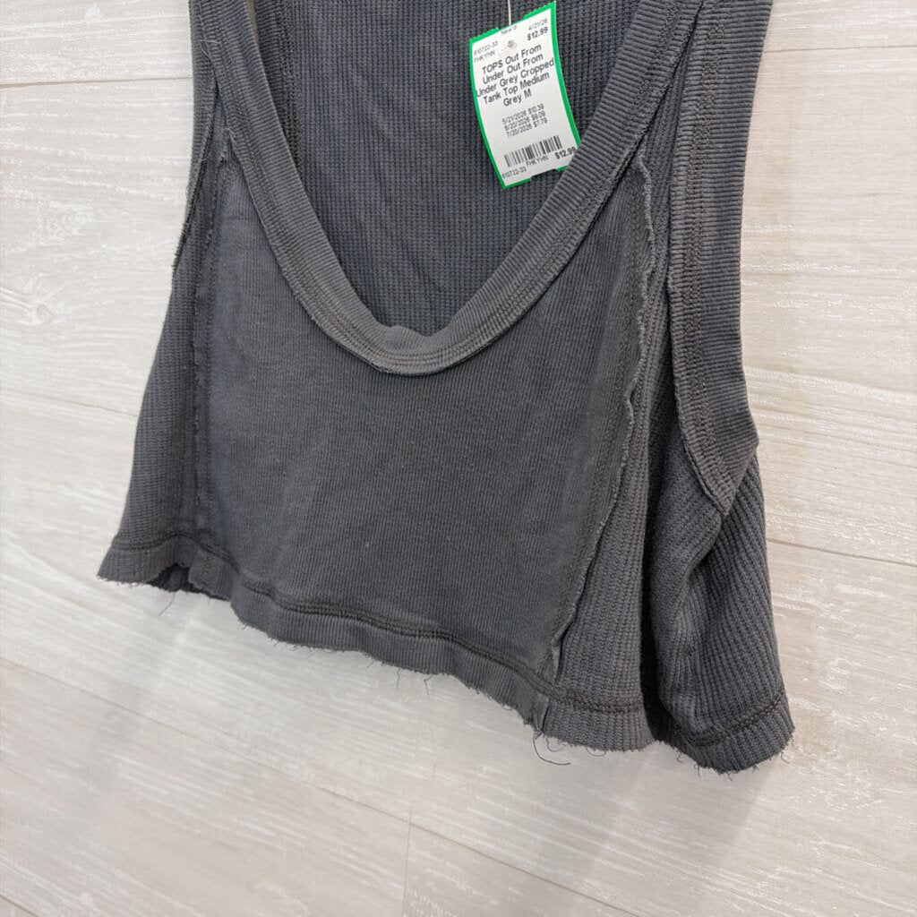 Out From Under Grey Cropped Tank Top Medium