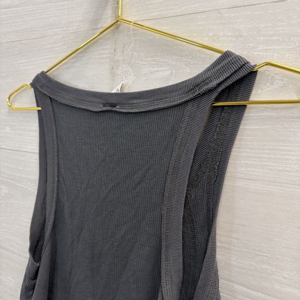 Out From Under Grey Cropped Tank Top Medium