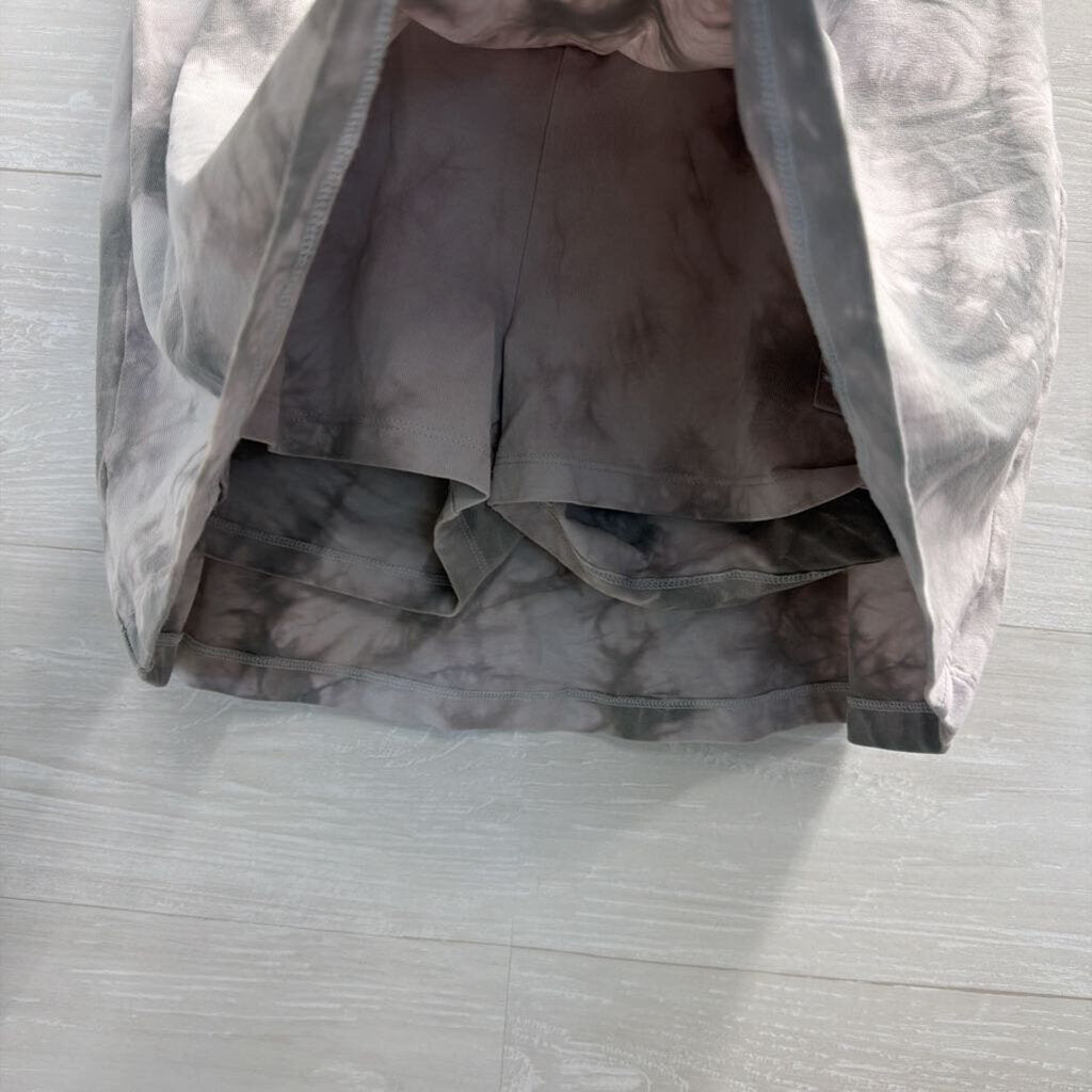 Pink Grey Print Skort Medium
