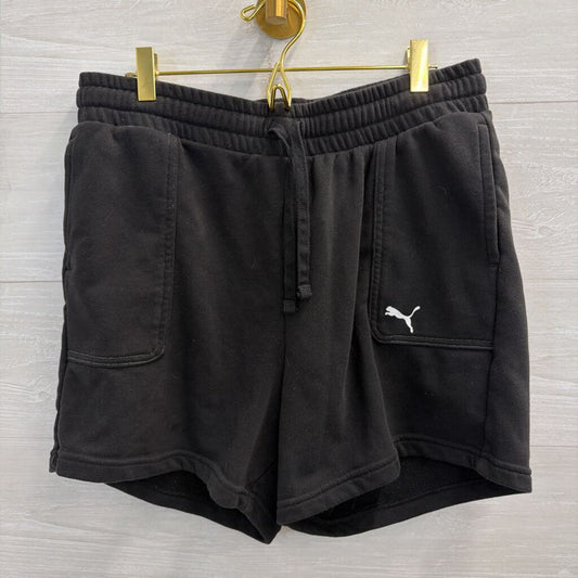 Puma Black Cotton Pull On Shorts Large