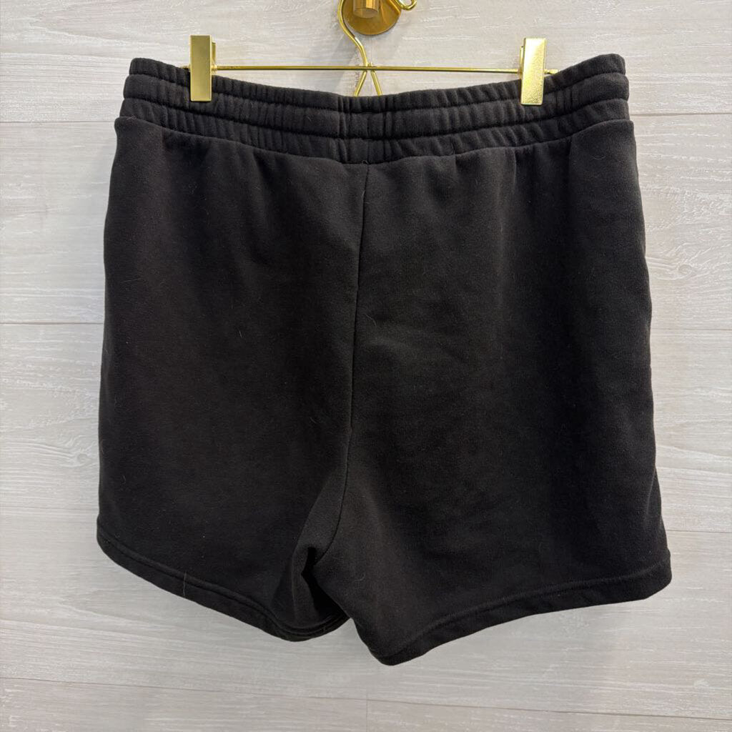Puma Black Cotton Pull On Shorts Large