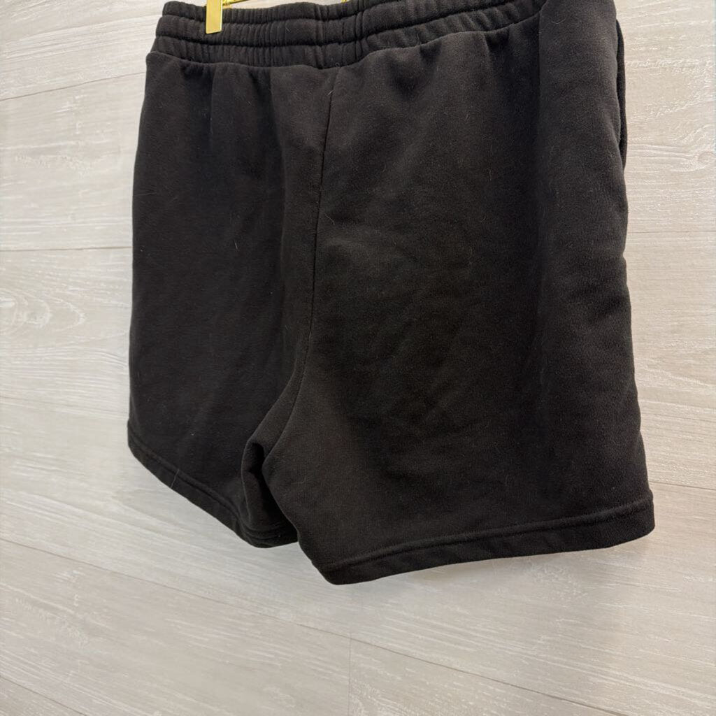 Puma Black Cotton Pull On Shorts Large