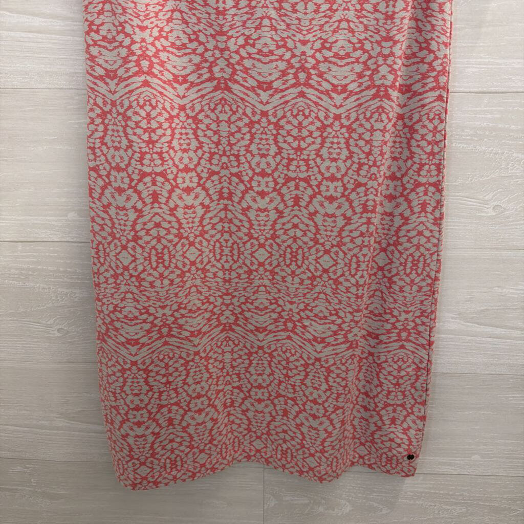 Eddie Bauer Pink/ Grey Print Sleeveless Shift Dress Small