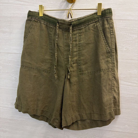 Orvis Green 100% Linen Shorts Medium