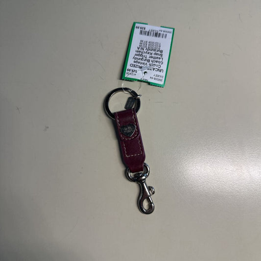 Vintage Coach Burgundy Leather Trigger Snap Keychain