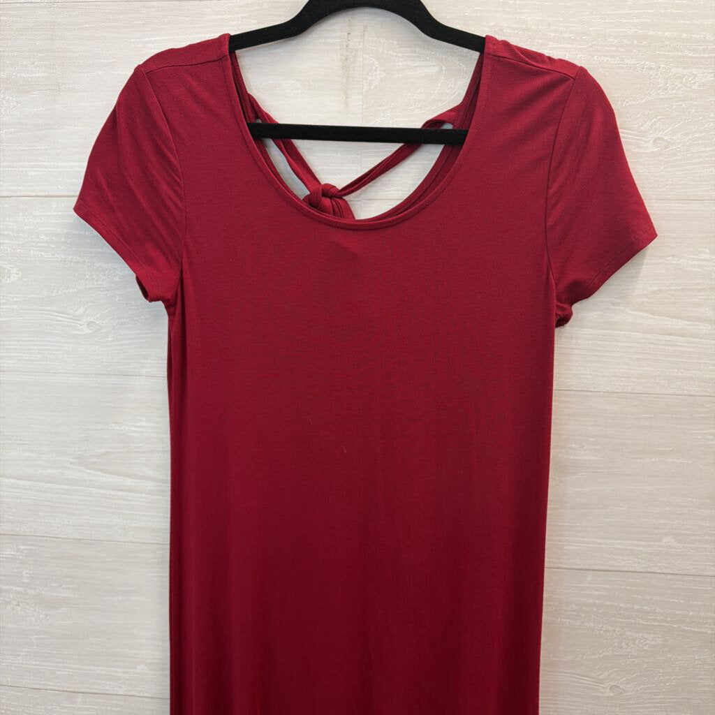 Chicos Red Short Sleeve Midi Dress Small