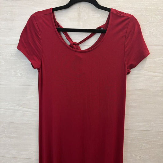 Chicos Red Short Sleeve Midi Dress Small