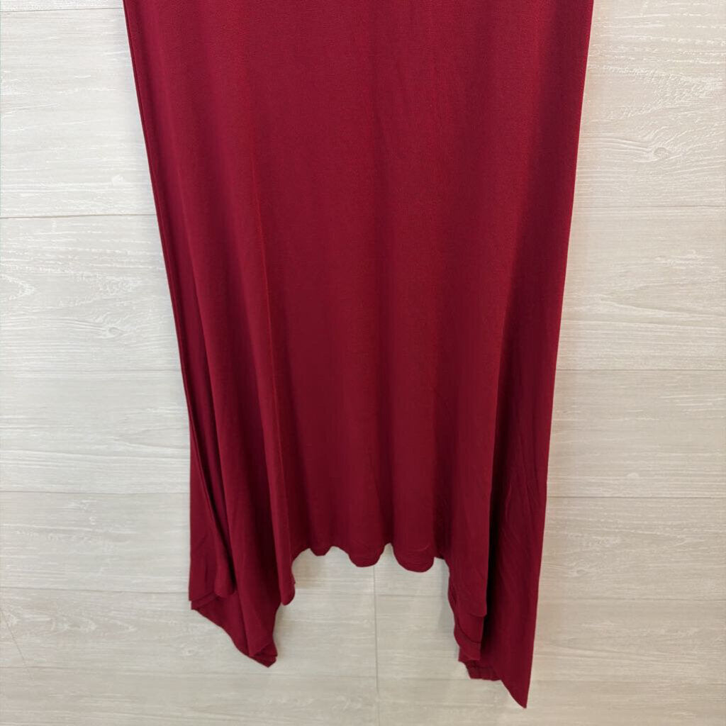 Chicos Red Short Sleeve Midi Dress Small