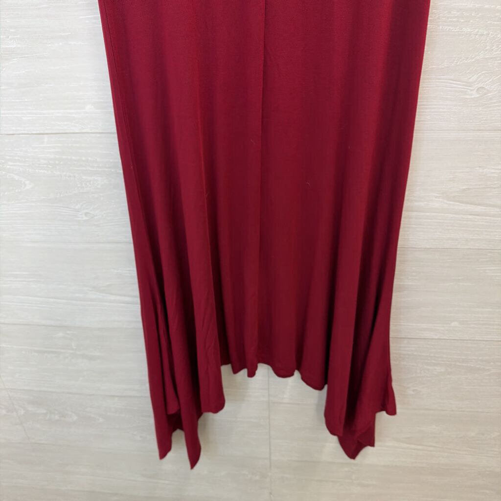 Chicos Red Short Sleeve Midi Dress Small