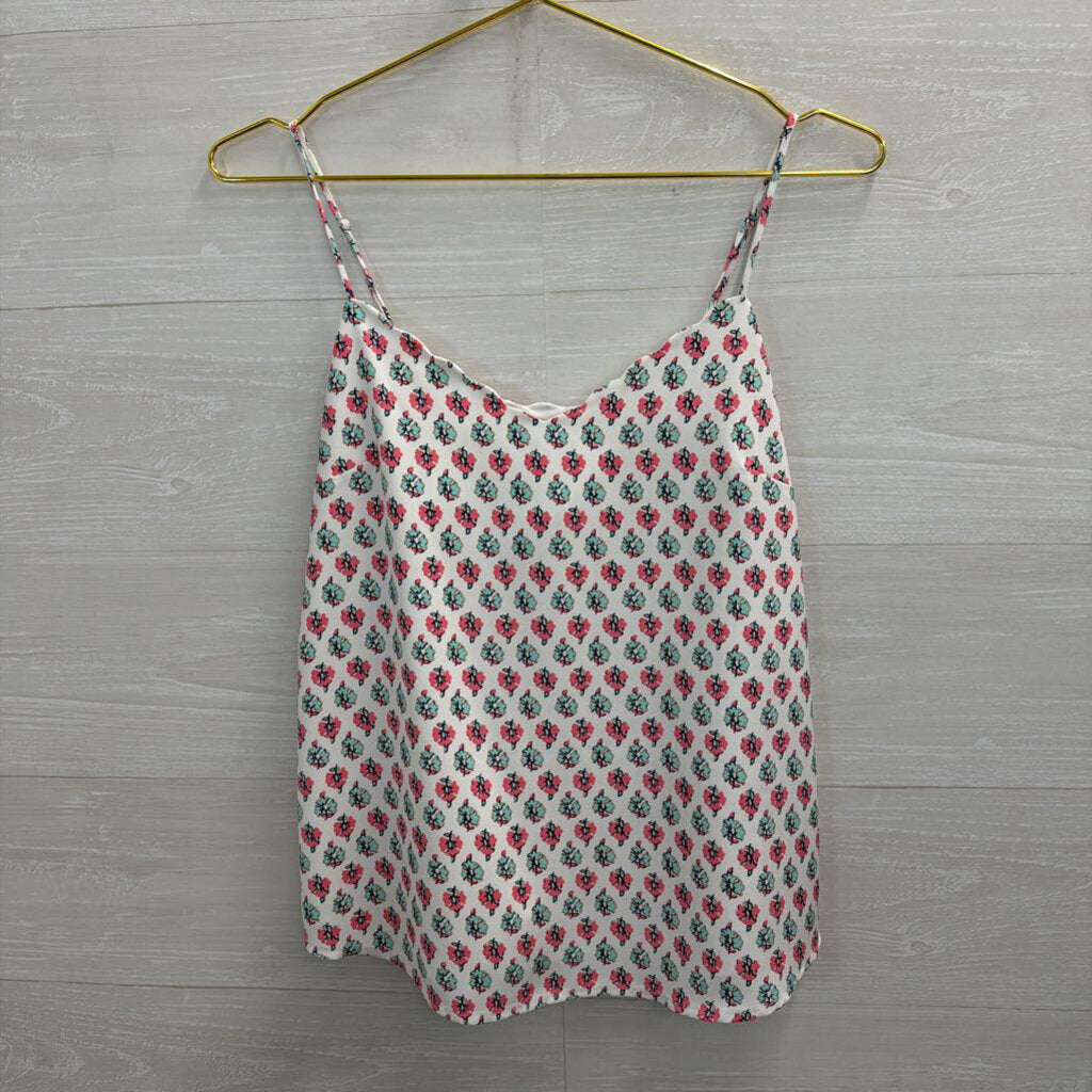 J Crew White/ Multi Print Tank Top 4