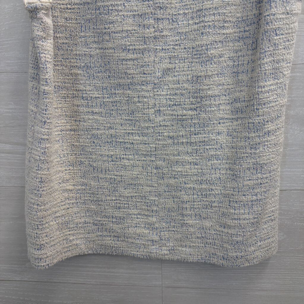 J Crew White/ Blue Textured Tank Top Small