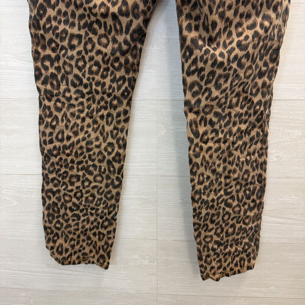 Jewelly Brown Leopard Print Baggy Jeans Extra Large