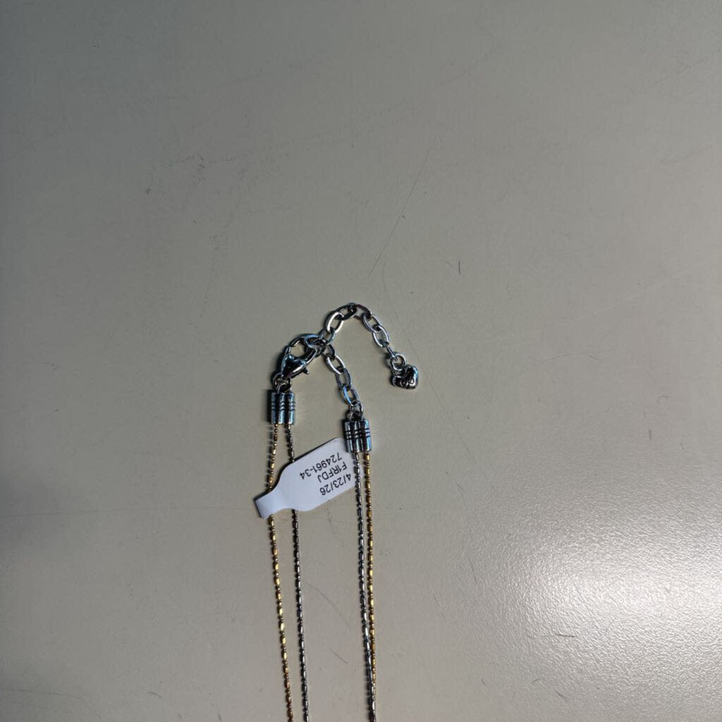Brighton Gold/ Silver Blue Stone Pendant Necklace