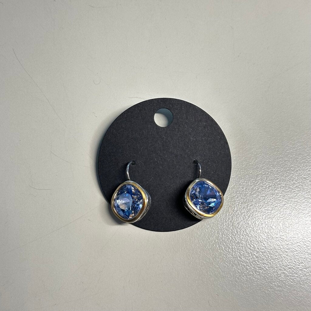 Brighton Gold/ Silver Blue Stone Earrings