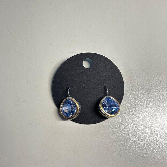 Brighton Gold/ Silver Blue Stone Earrings