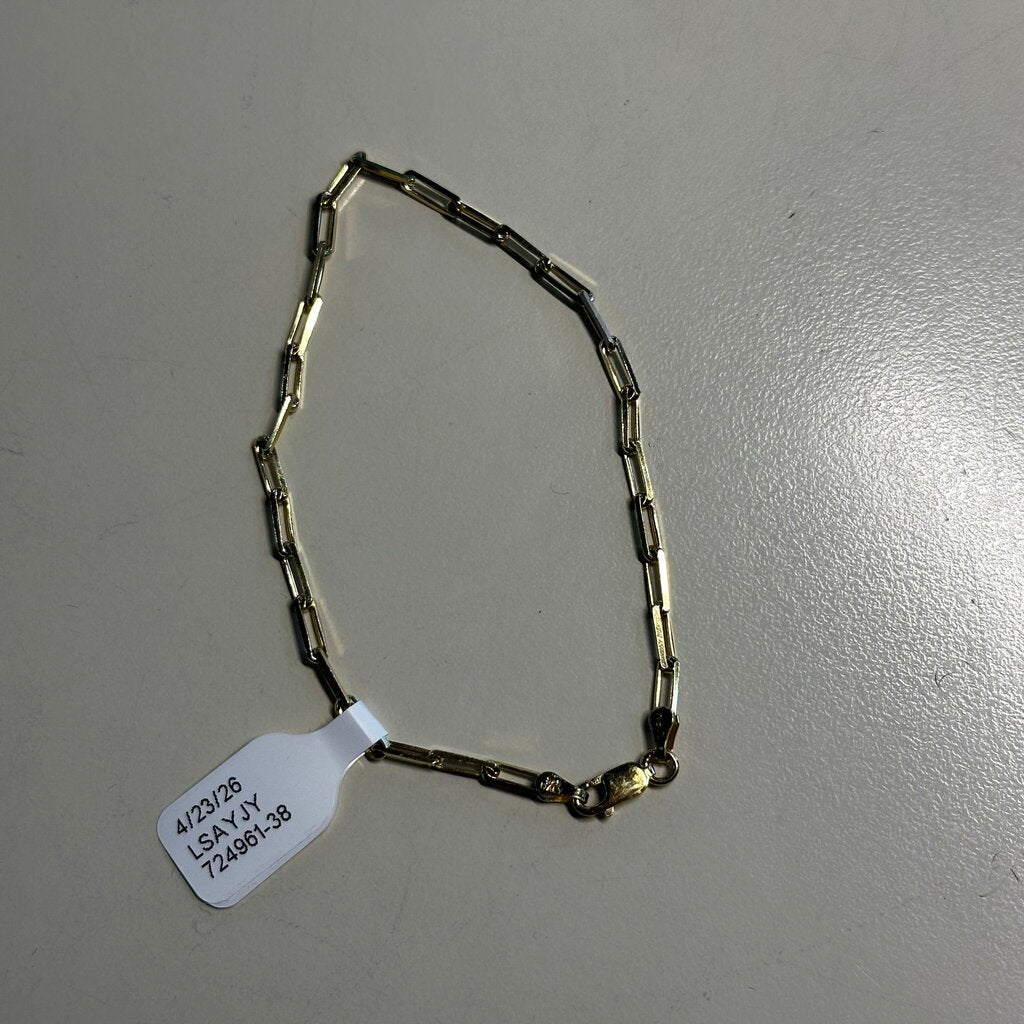 Dainty Sterling Silver Gold Overlay Bracelet