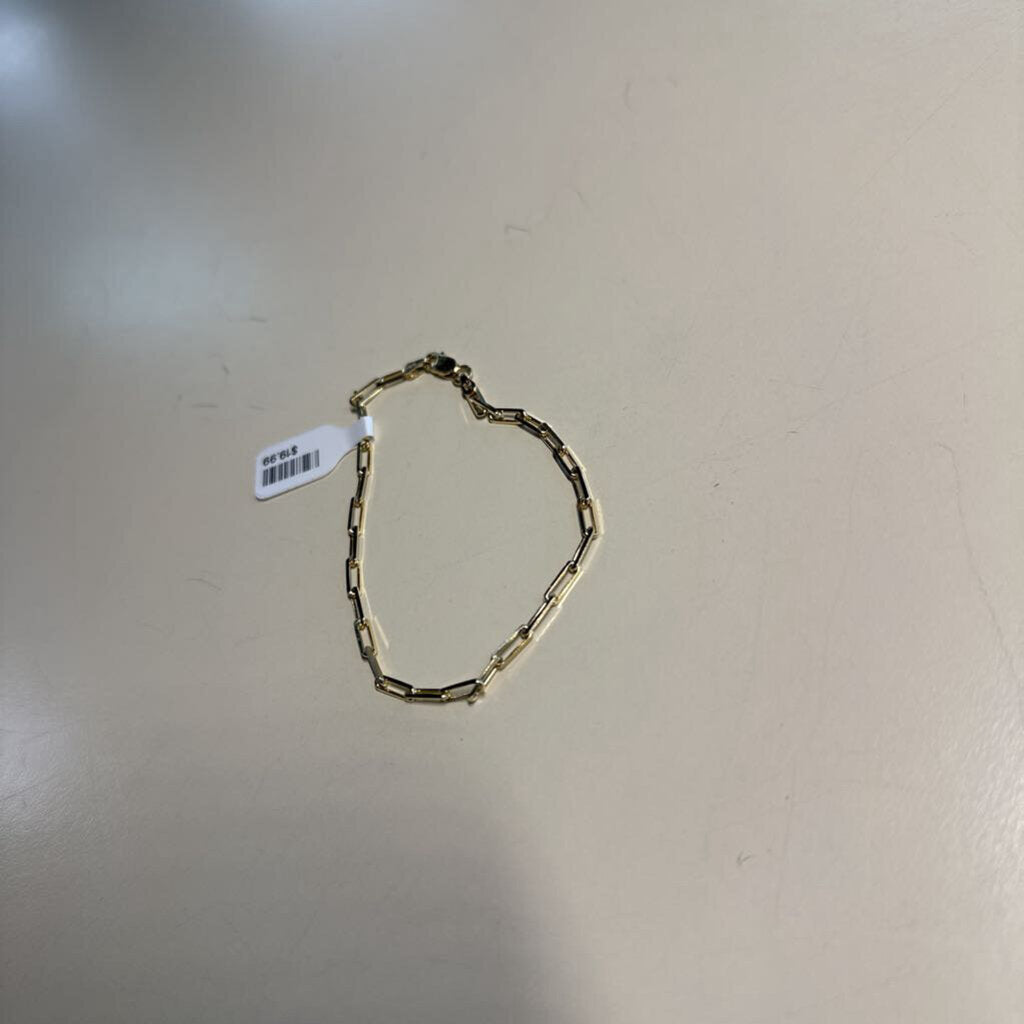 Dainty Sterling Silver Gold Overlay Bracelet