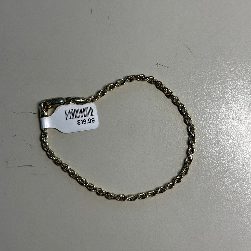 Dainty Sterling Silver Gold Overlay Bracelet