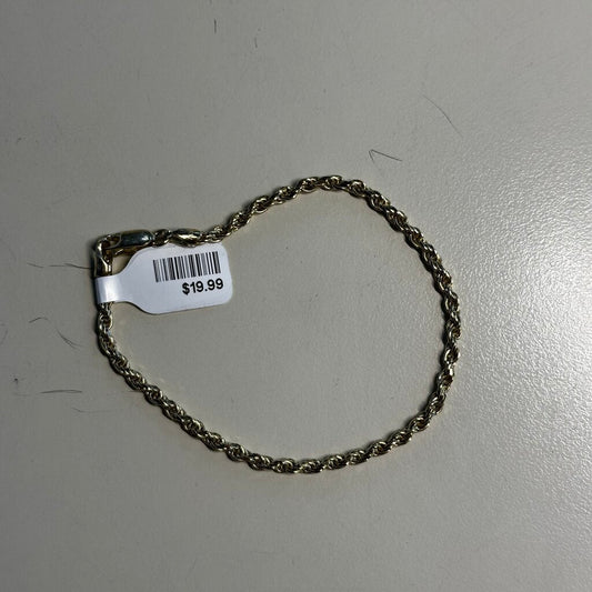 Dainty Sterling Silver Gold Overlay Bracelet