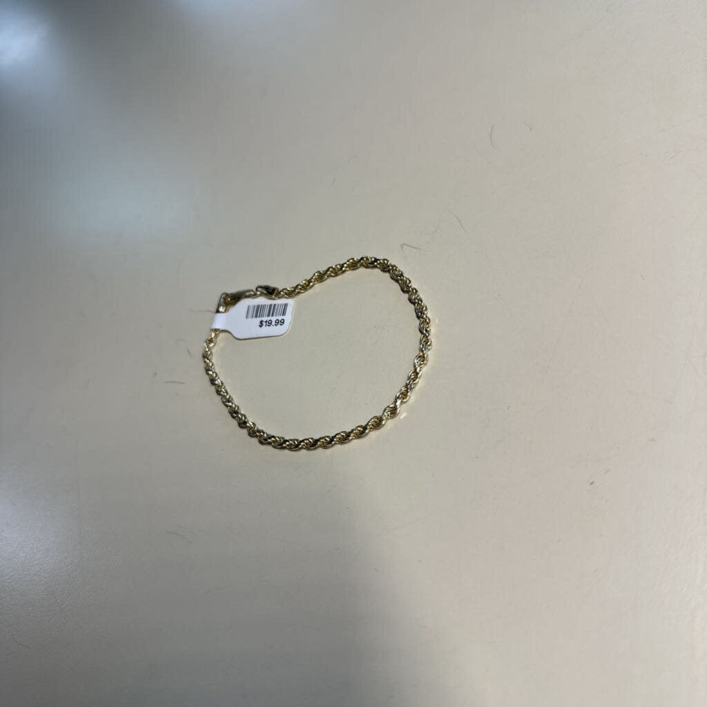 Dainty Sterling Silver Gold Overlay Bracelet