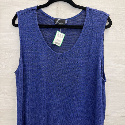 Fenini Blue Knit Tank Top XXL