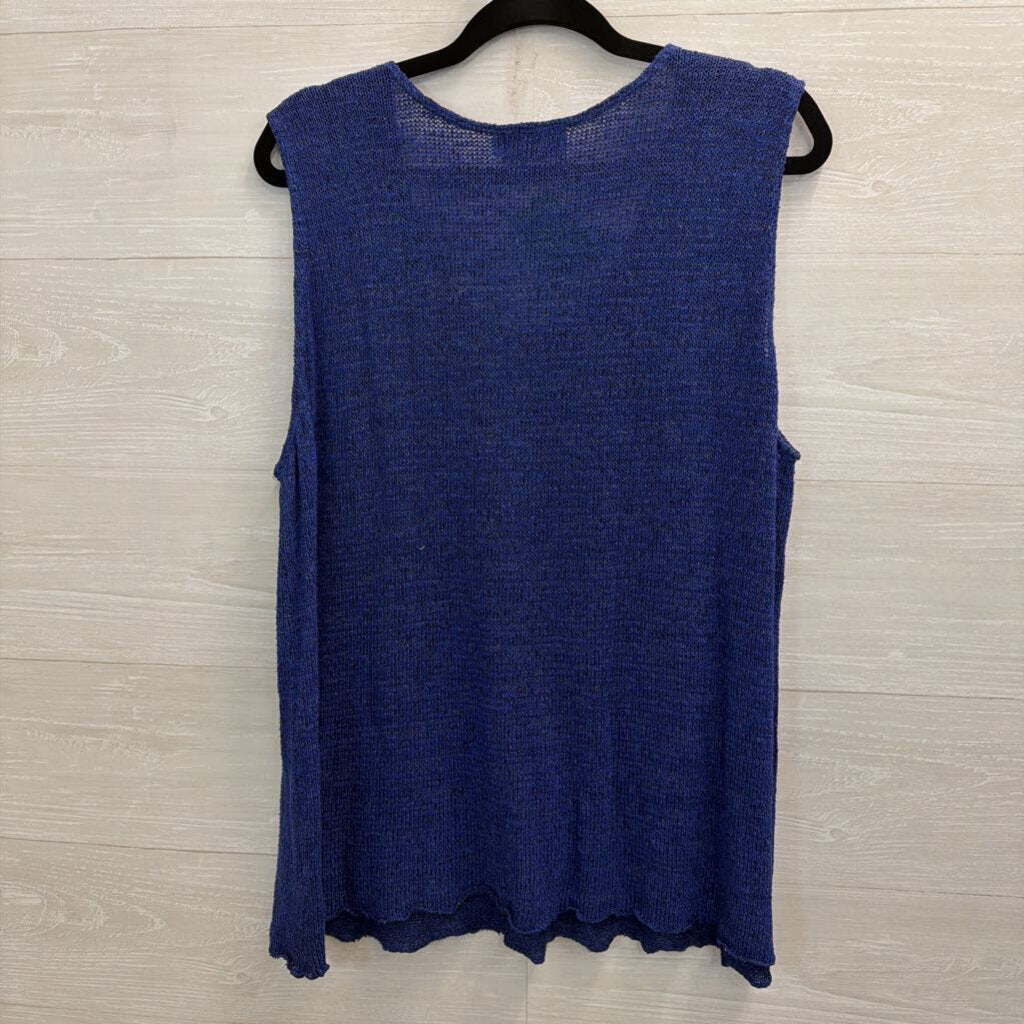 Fenini Blue Knit Tank Top XXL