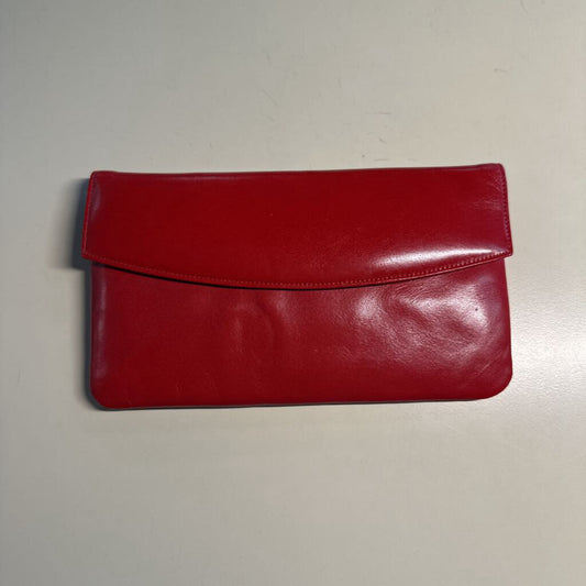 Vintage Ugo Crespi Red Leather Envelope Wallet