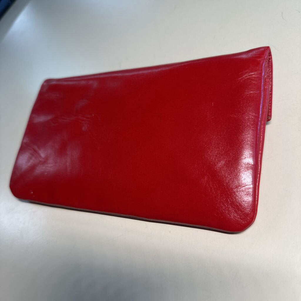 Vintage Ugo Crespi Red Leather Envelope Wallet