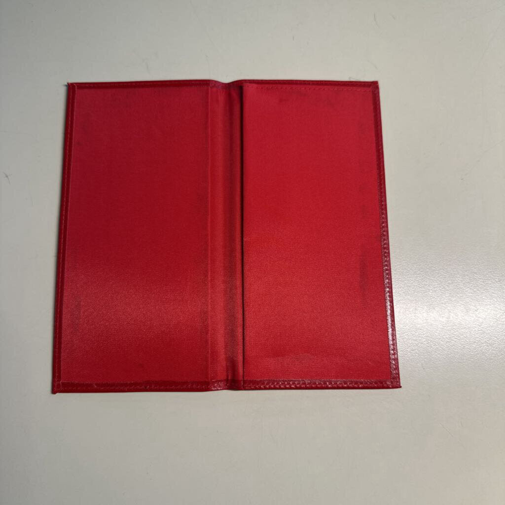 Vintage Ugo Crespi Red Leather Envelope Wallet