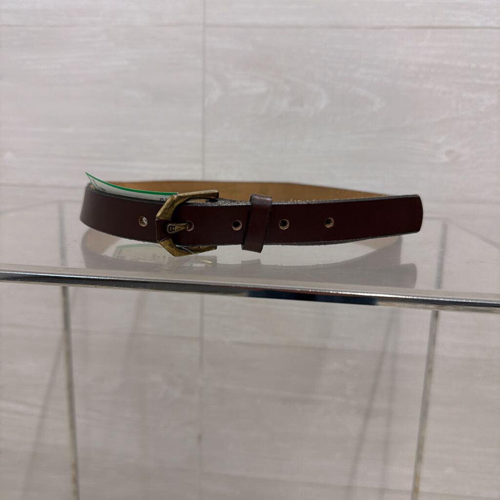 Etienne Aigner Brown Leather Belt 28