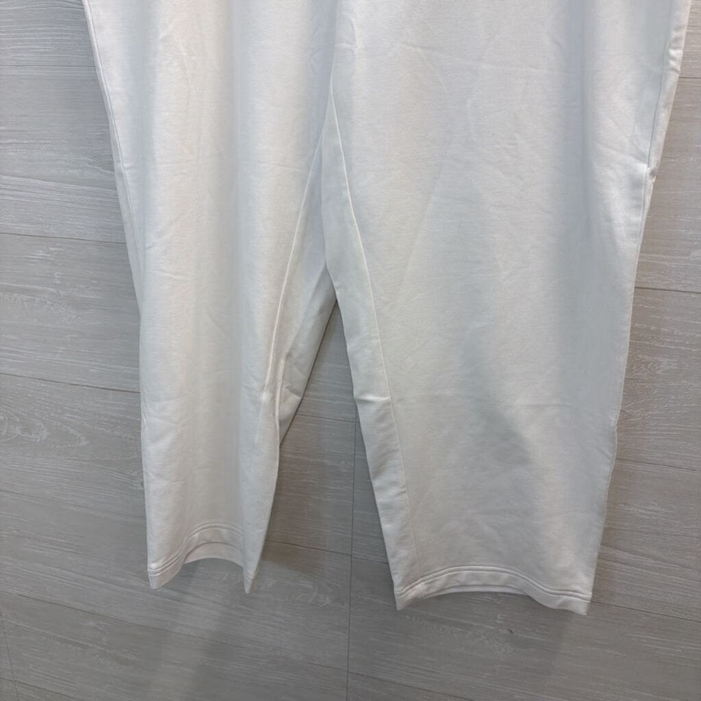 Pure Jill White Wide Leg Cropped Pull On Pants 2X