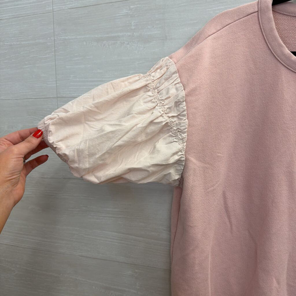 Free Assembly Pink Short Puff Sleeve Top Extra Large