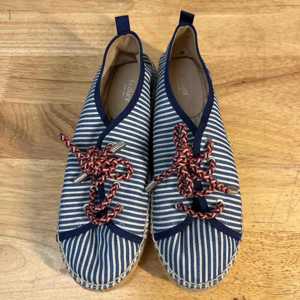 Botkier "Wren" Blue Striped Espadrilles 8.0
