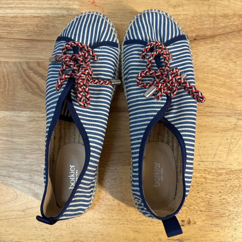 Botkier "Wren" Blue Striped Espadrilles 8.0
