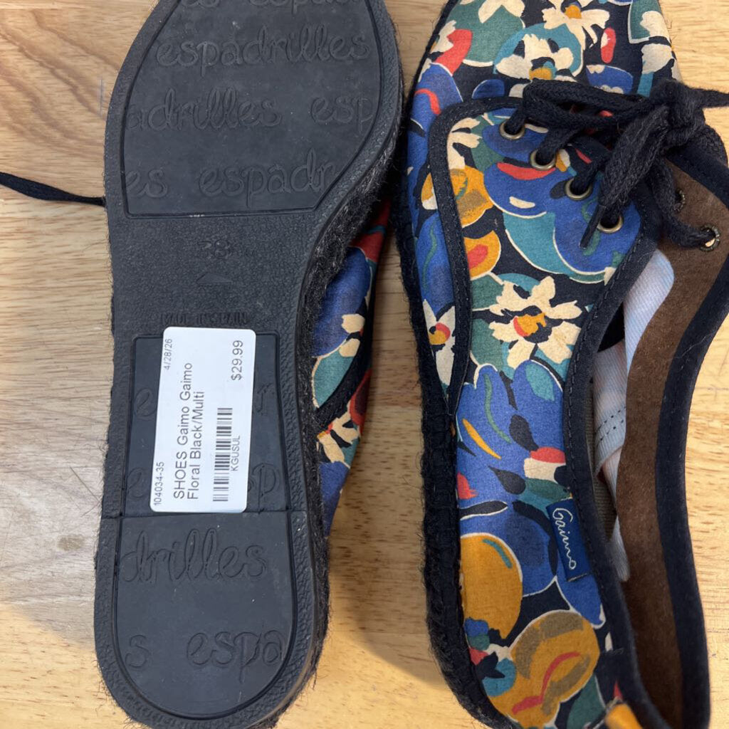 Gaimo Floral Black/Multi Espadrilles 38