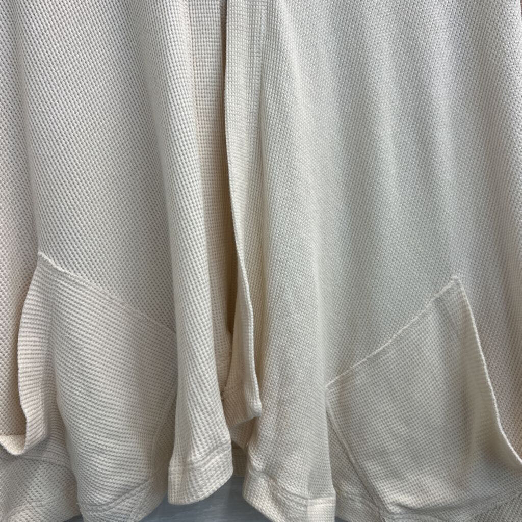 Splendid Waffle Cream Hooded Light Jacket Large