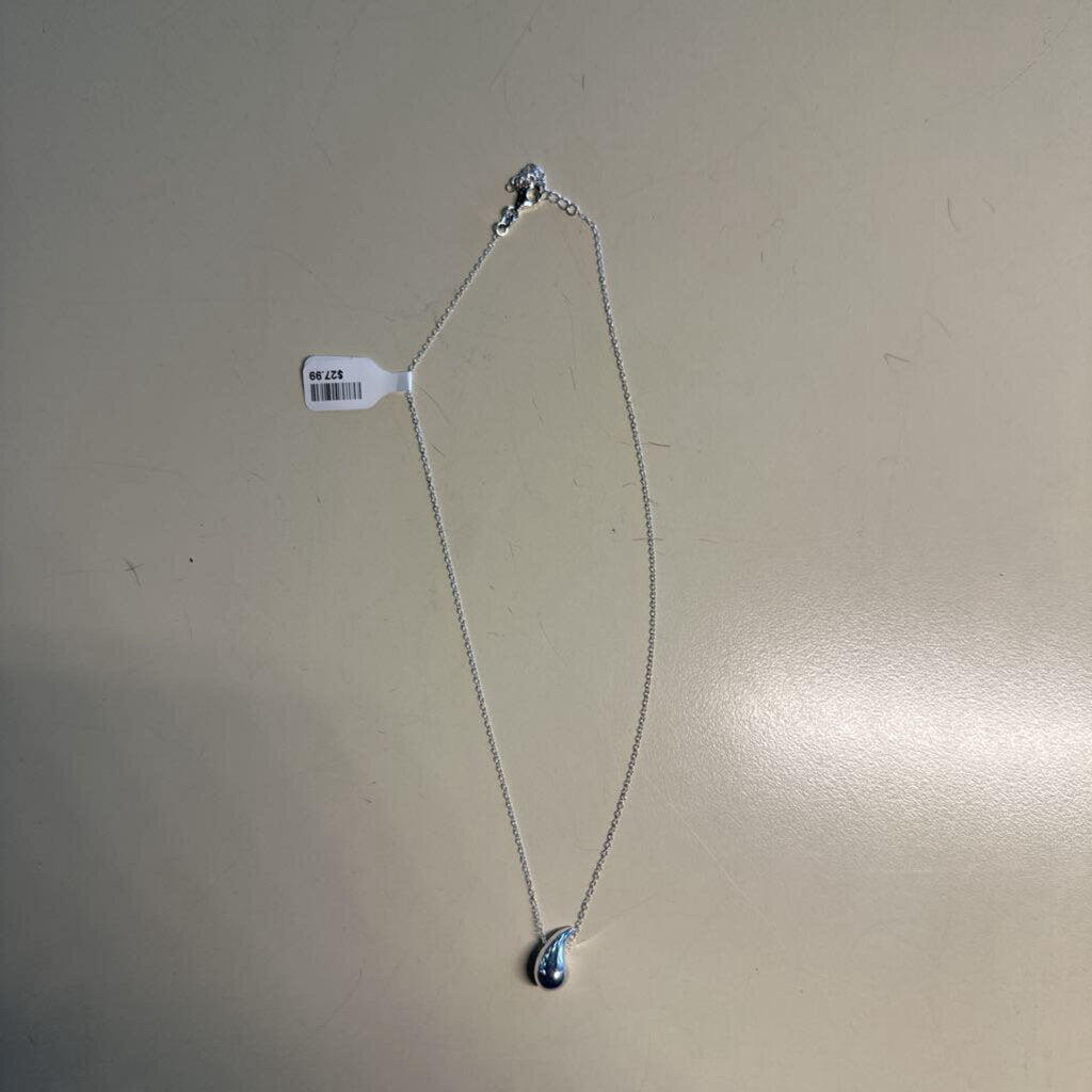 Sterling Silver Teardrop Pendant Necklace