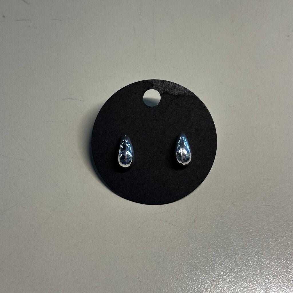 Sterling Silver Teardrop Stud Earrings